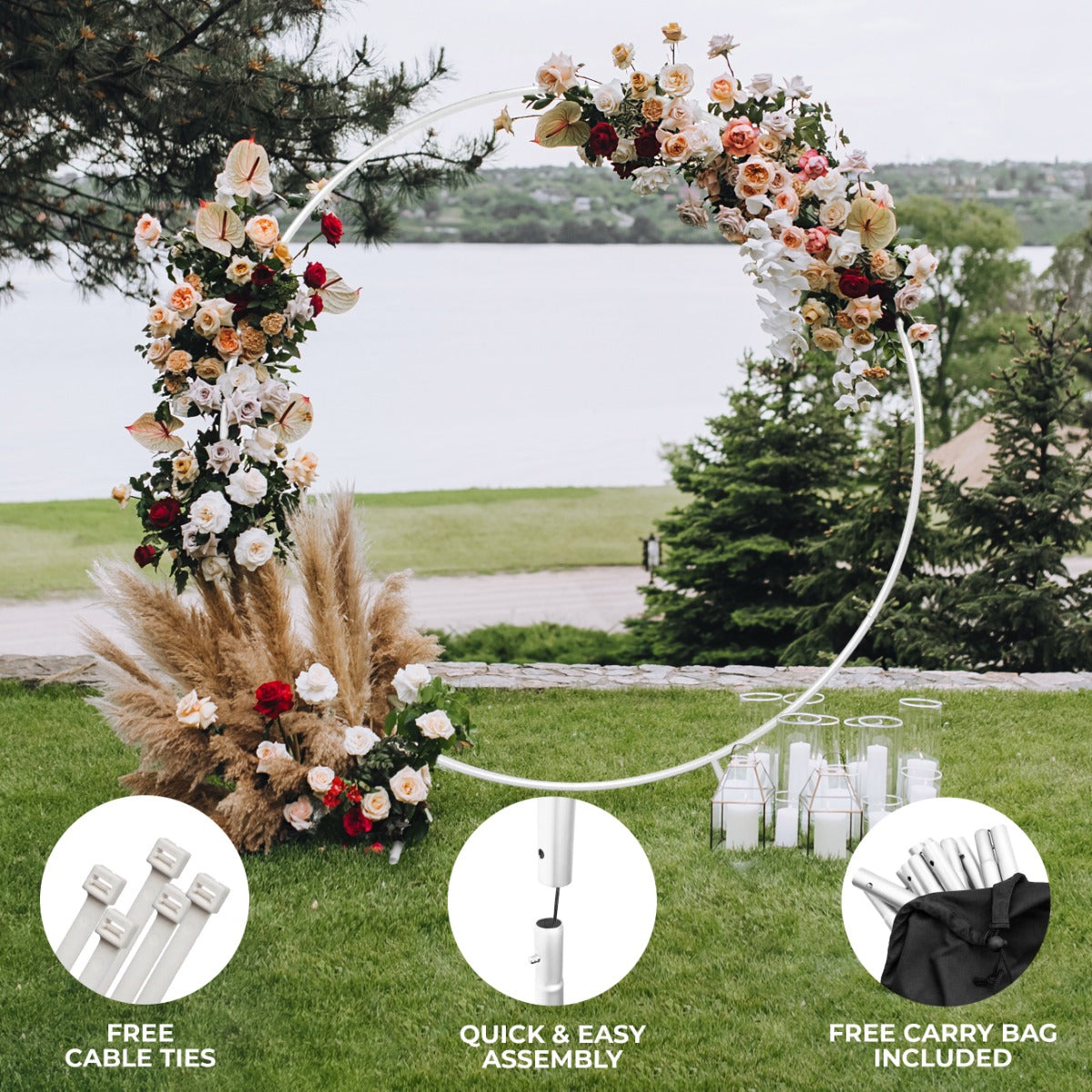Arco de boda de 200cm – Blanco