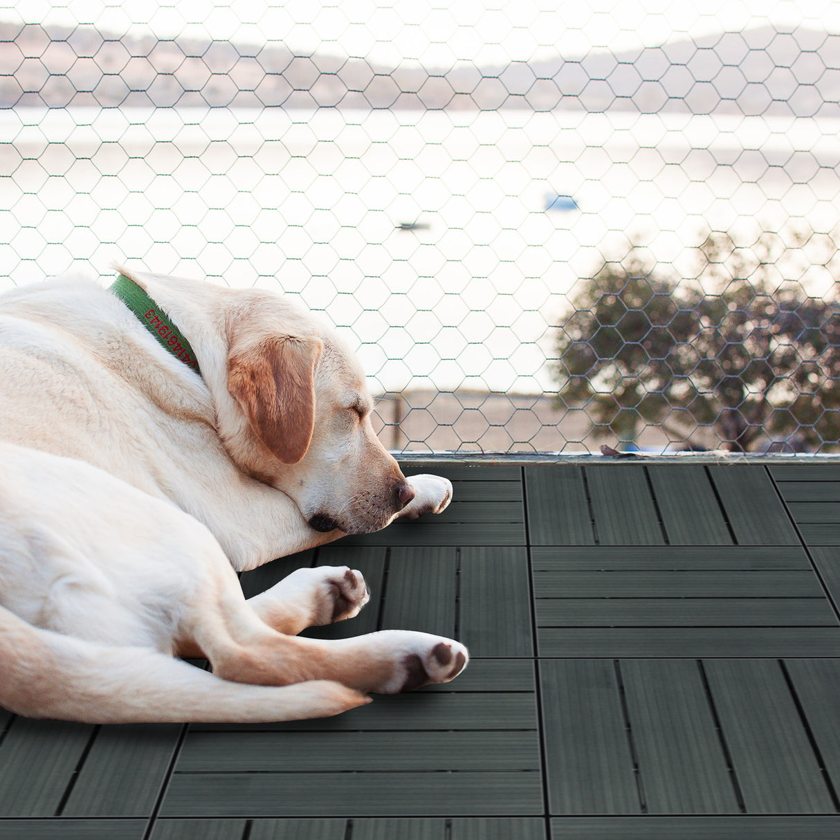 66 Baldosas de WPC 30x30cm - Gris