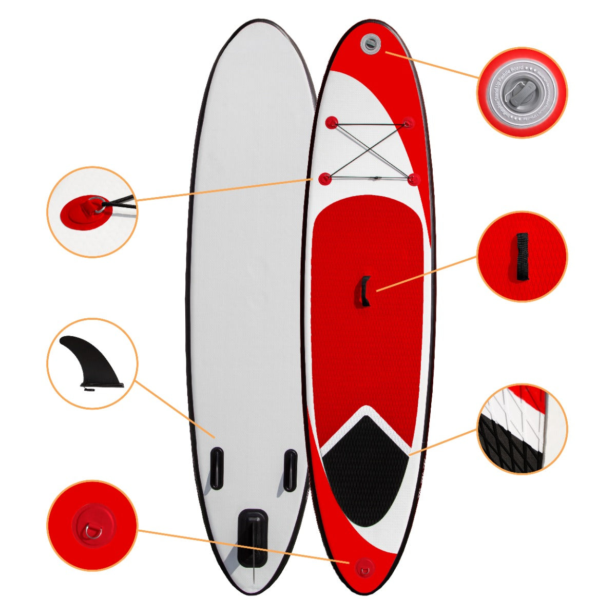 Tabla de Paddle Surf Hinchable Rojo 307 x 72 x 11cm