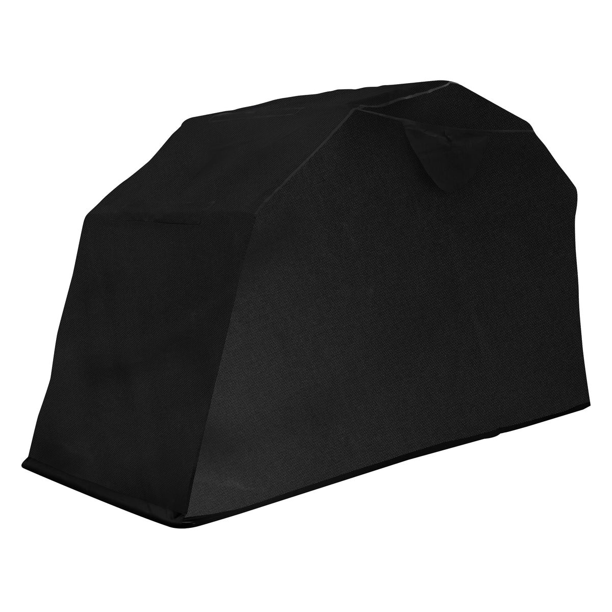 Garaje plegable para moto mediano en color negro, con diseño resistente y textura suave, ideal para proteger la moto de las inclemencias del tiempo