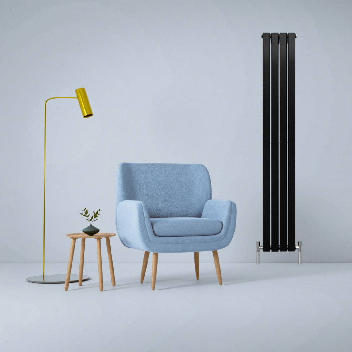 Radiadores de Panel Plano de Diseñador 1800x280mm – Negro Mate