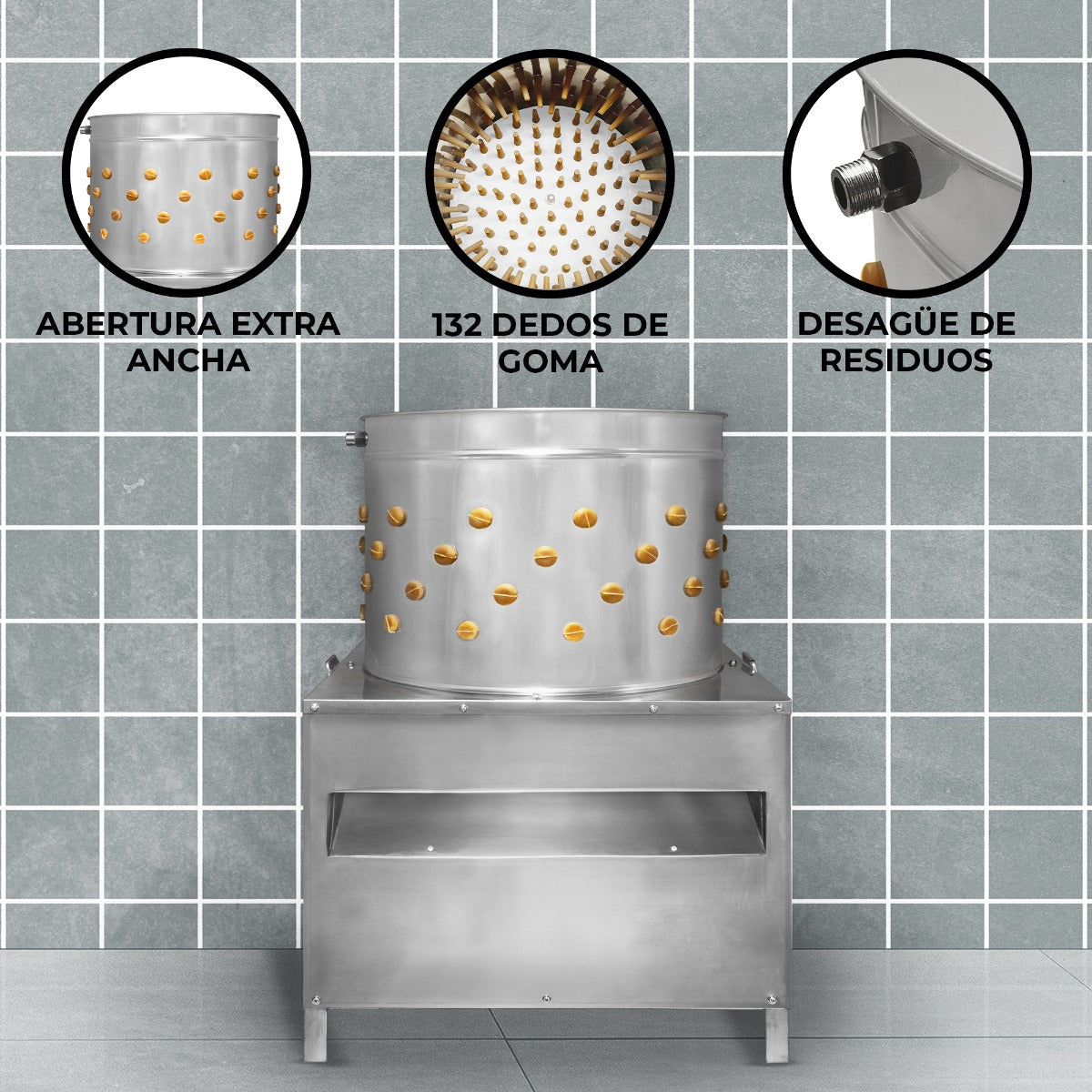 KuKoo Desplumadora de Aves de Corral – 60cm