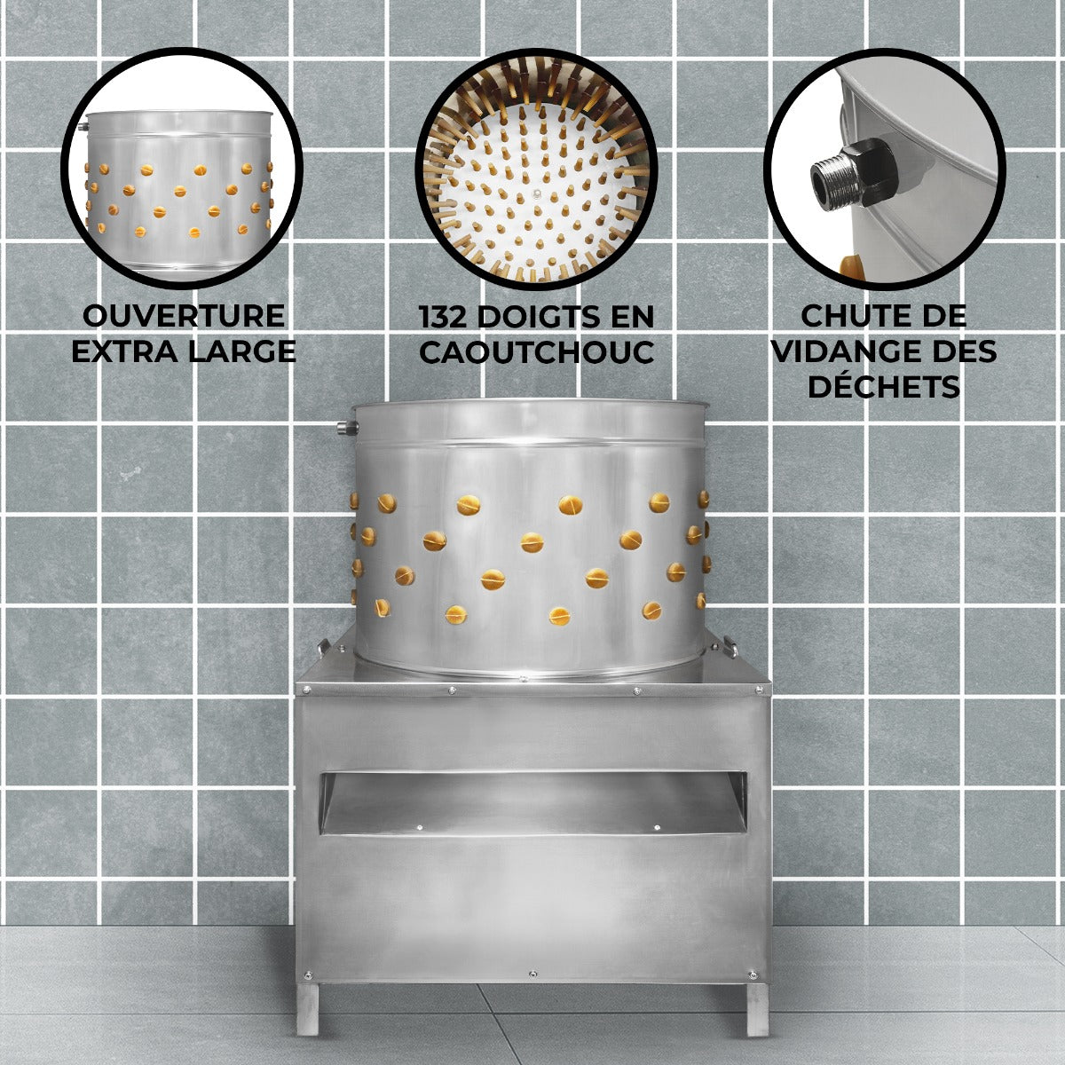 KuKoo Desplumadora de Aves de Corral – 60cm