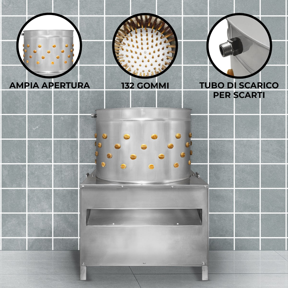 KuKoo Desplumadora de Aves de Corral – 60cm