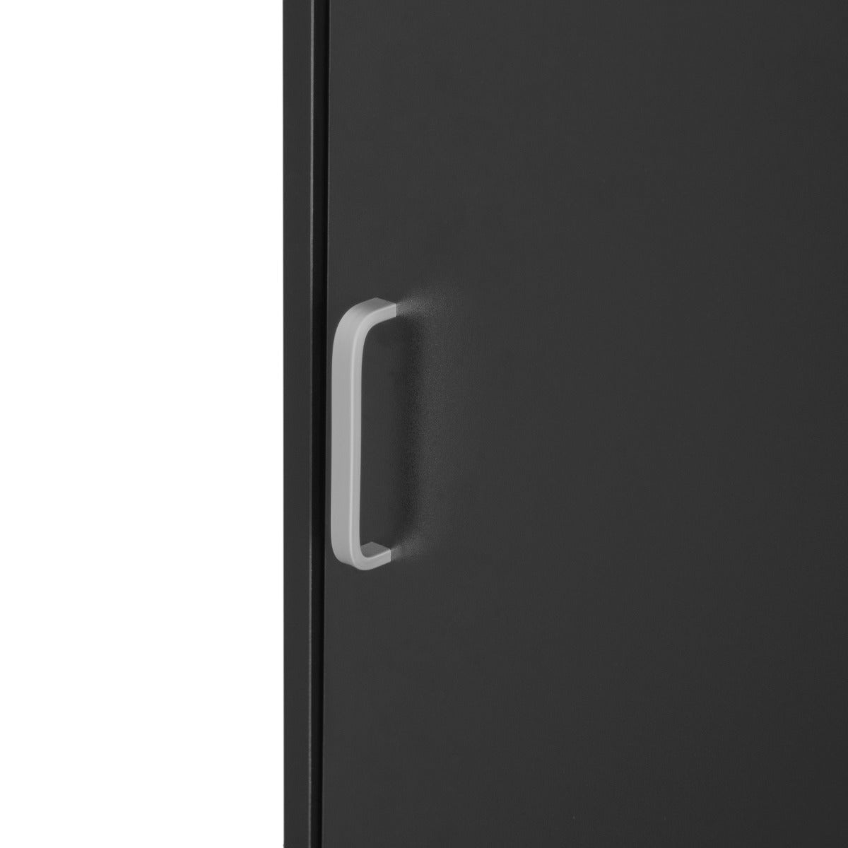 Papelera de Madera Negra y Soporte de Bandeja