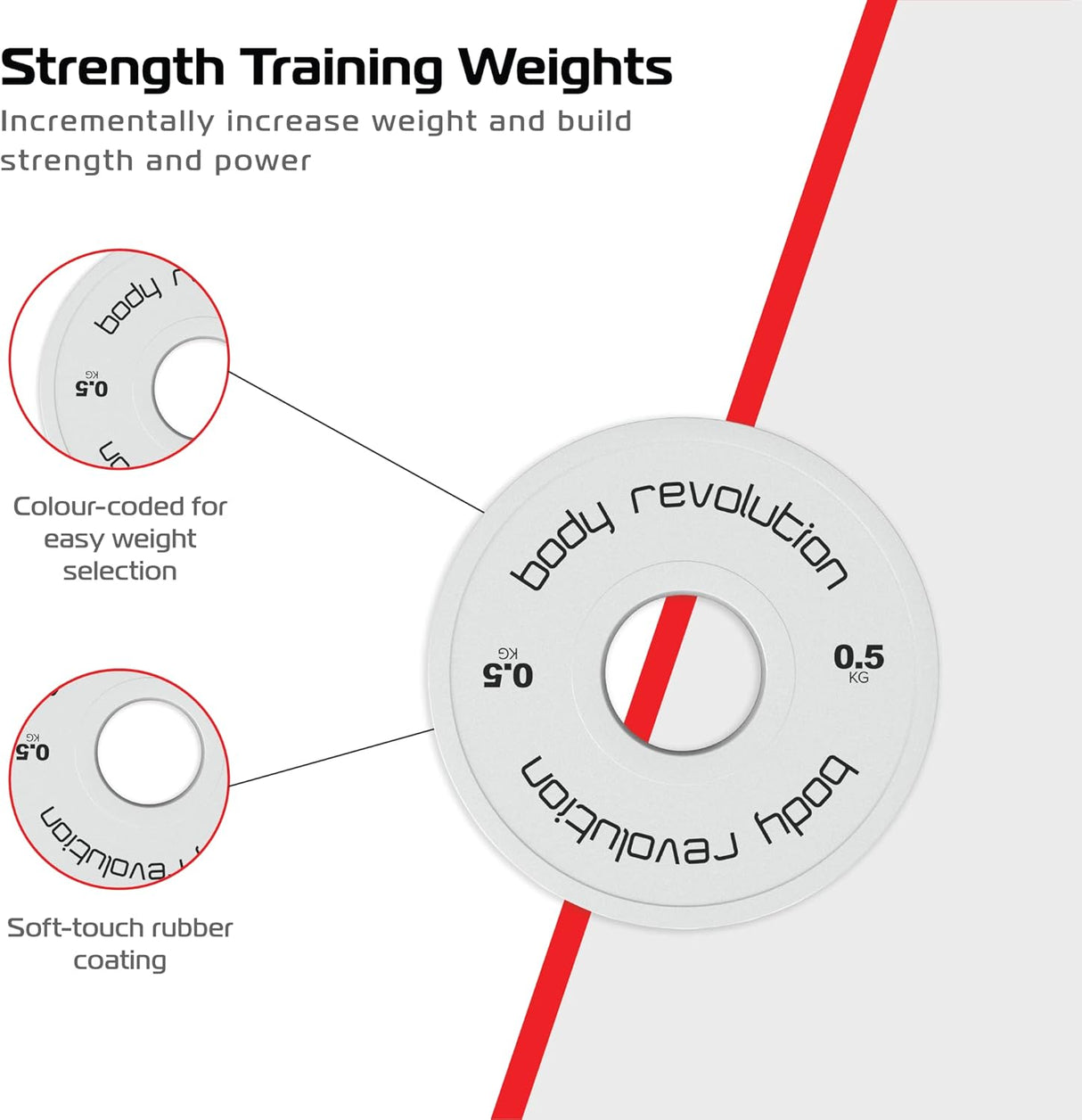2x Discos para pesas de 0,5 kg