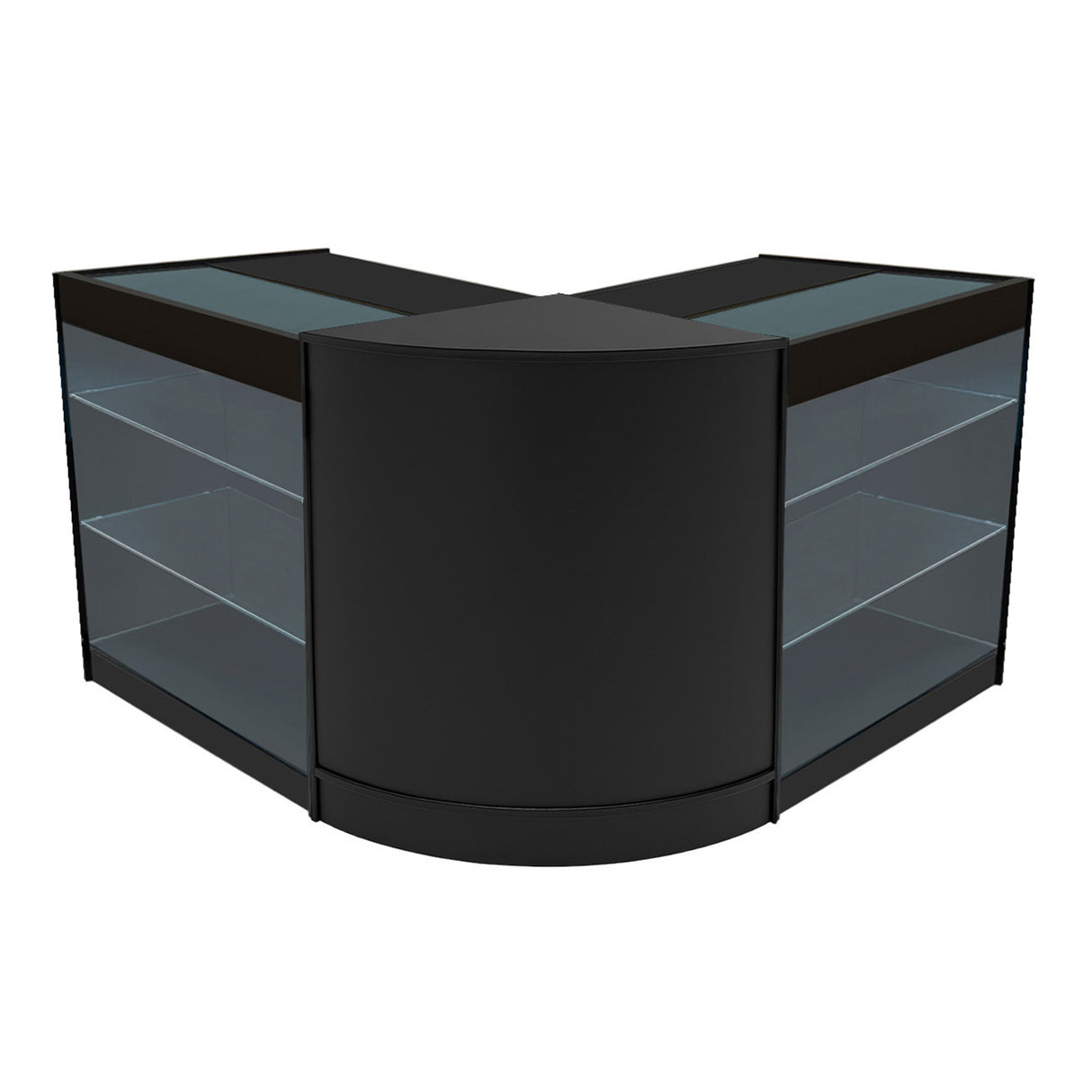 Set Mostradores Comerciales con Luz LED "HELIOS" CM60+ 2x K900 – Negro