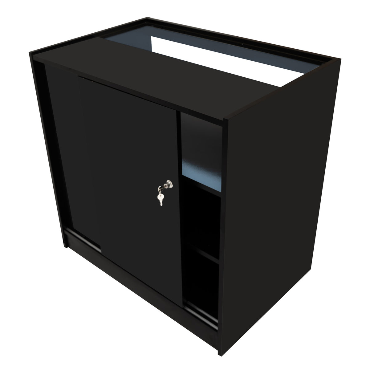 Set Mostradores Comerciales con Luz LED "ADONIS" CM60 + B900 + C900 – Negro