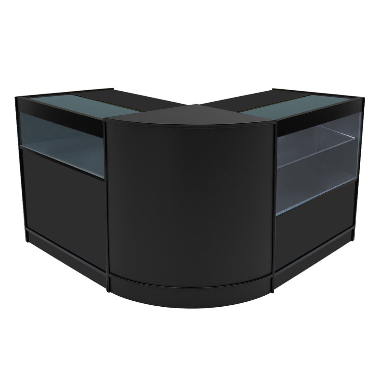 Set Mostradores Comerciales con Luz LED "ADONIS" CM60 + B900 + C900 – Negro