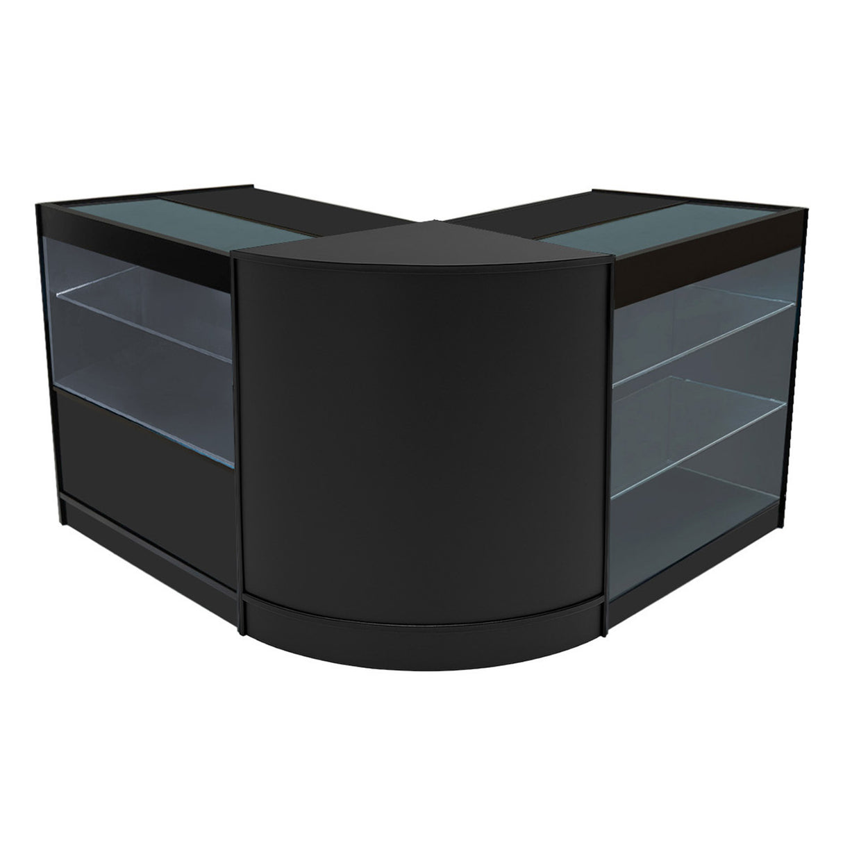 Set Mostradores Comerciales con Luz LED "HERA" CM60 + K900 + C900 – Negro