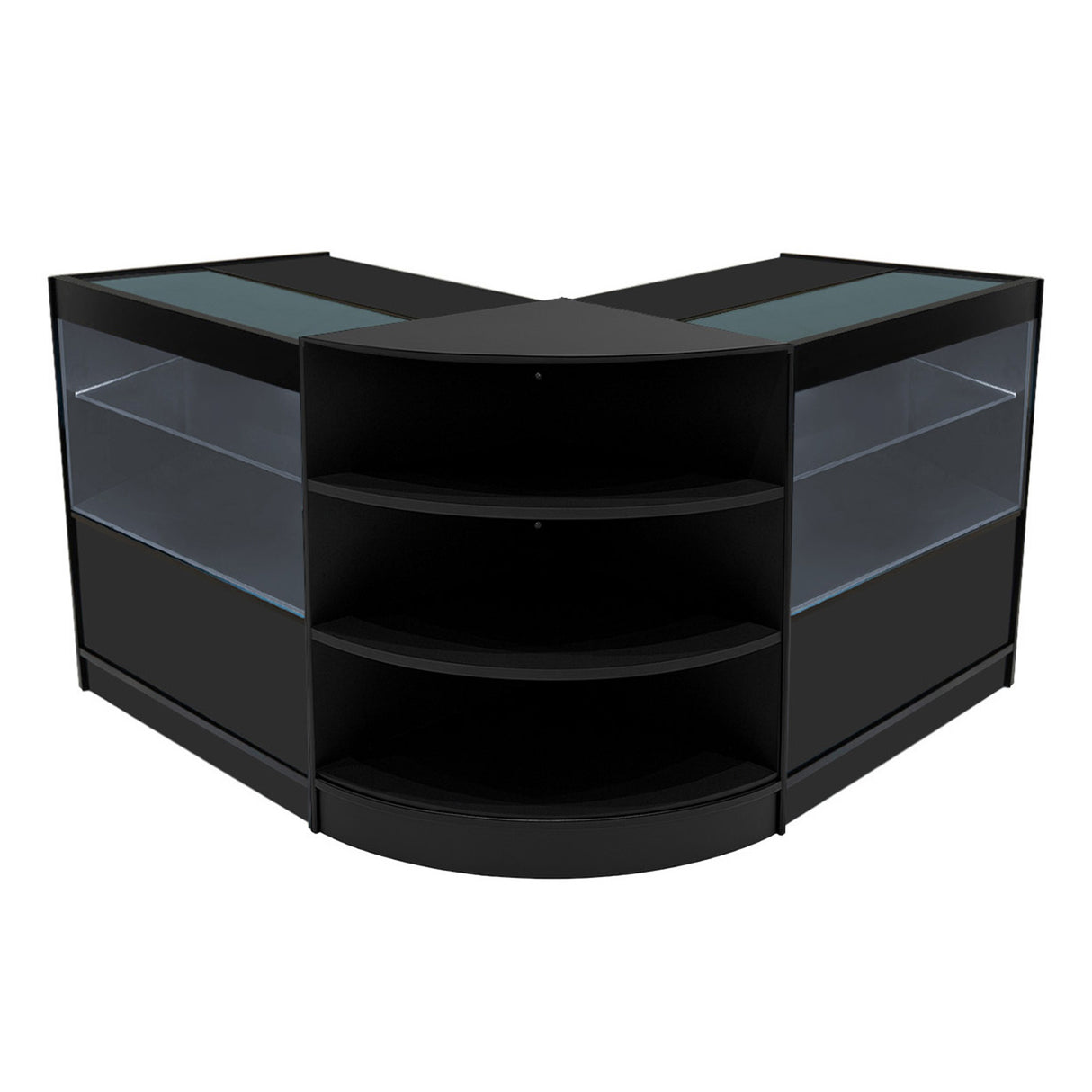 Set Mostradores Comerciales con Luz LED "ANDROMEDA" LM60+ 2x C900 – Negro