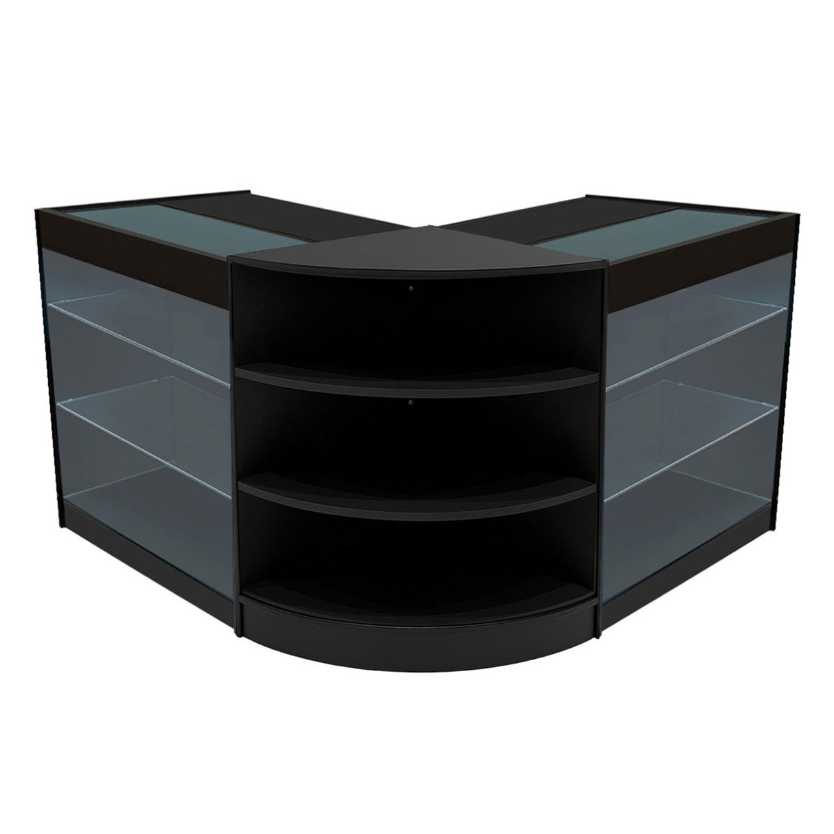 Set Mostradores Comerciales con Luz LED "APOLLO" LM60+ 2x K900 – Negro