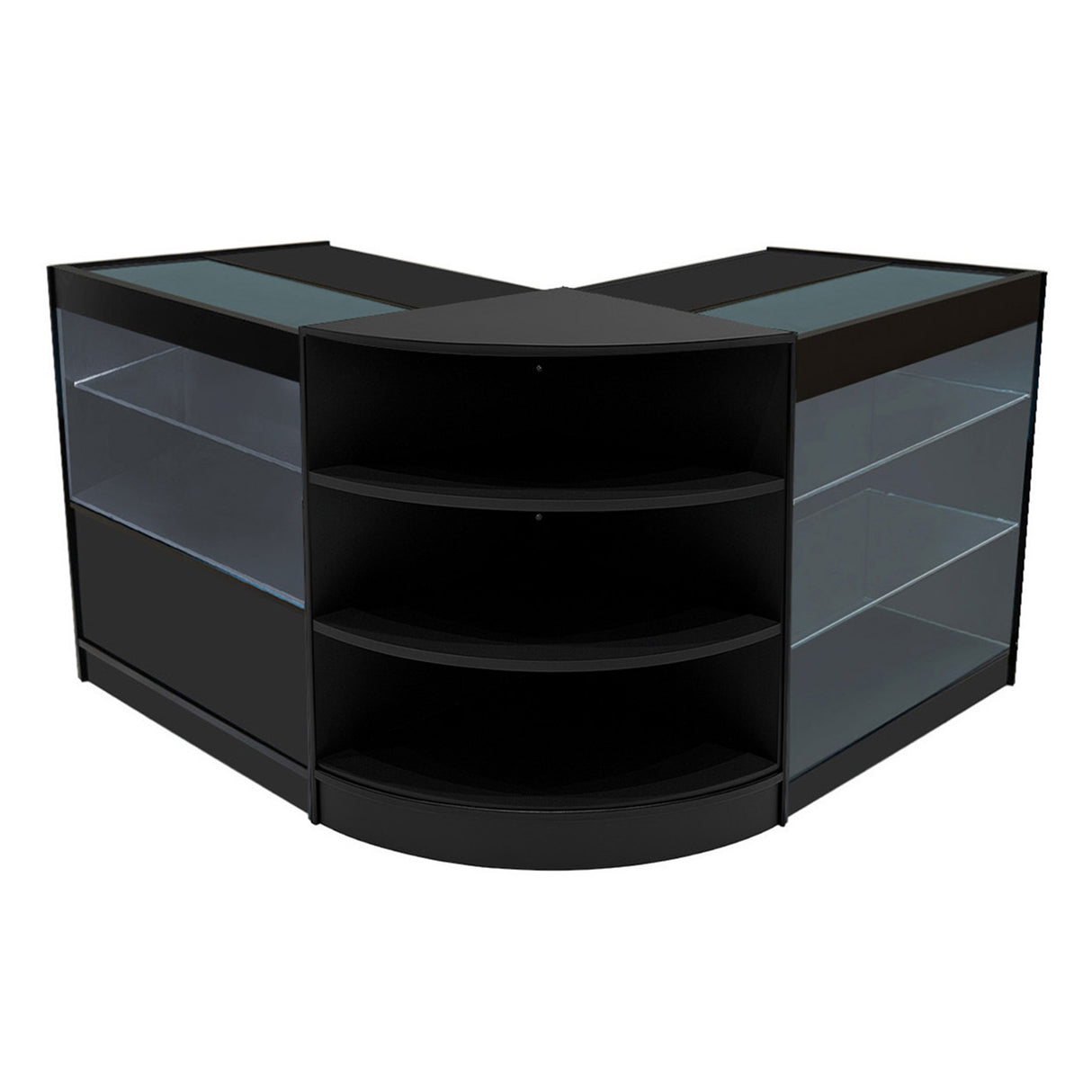 Set Mostradores Comerciales con Luz LED "CALLIOPE" LM60 + K900 + C900 – Negro