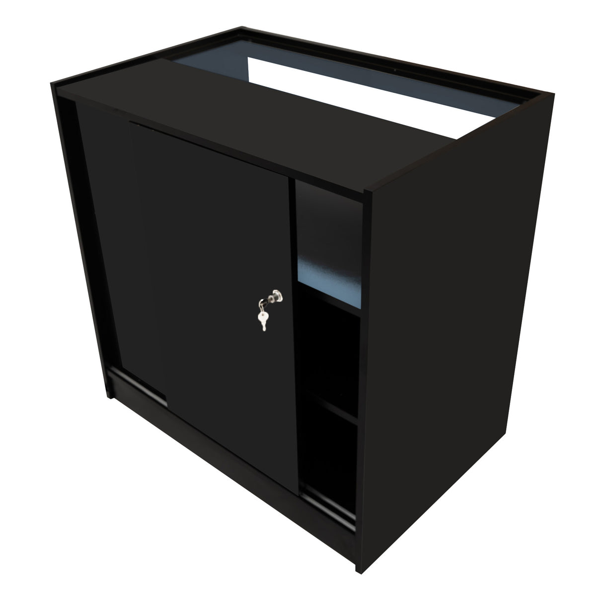 Set Mostradores Comerciales con Luz LED "LUNA" CM60 + 2xB900 + TB60 – Negro