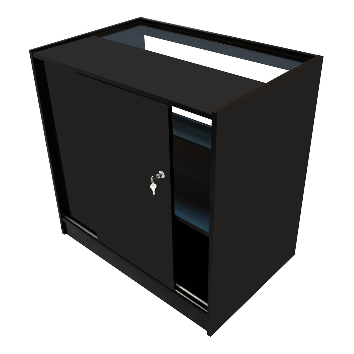 Set Mostradores Comerciales con Luz LED "PHOENIX" CM60 + 2xC900 + TB60 – Negro