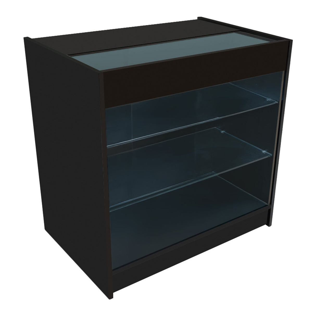 Set Mostradores Comerciales con Luz LED "ARIES" CM60 + 2xK900 + TB60 – Negro