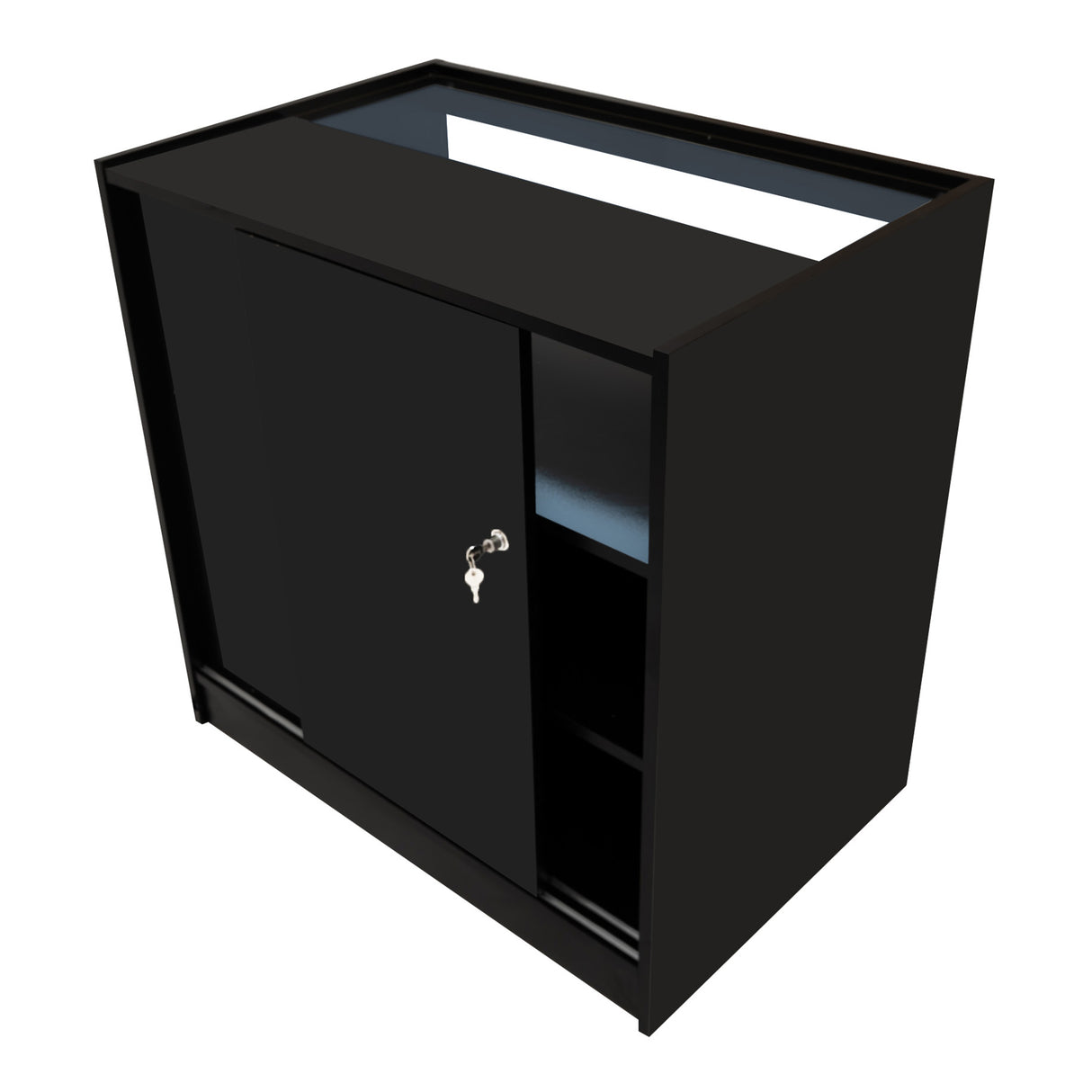 Set Mostradores Comerciales con Luz LED "SAGITTARIUS " LM60 + 2xB900 + TB60 – Negro