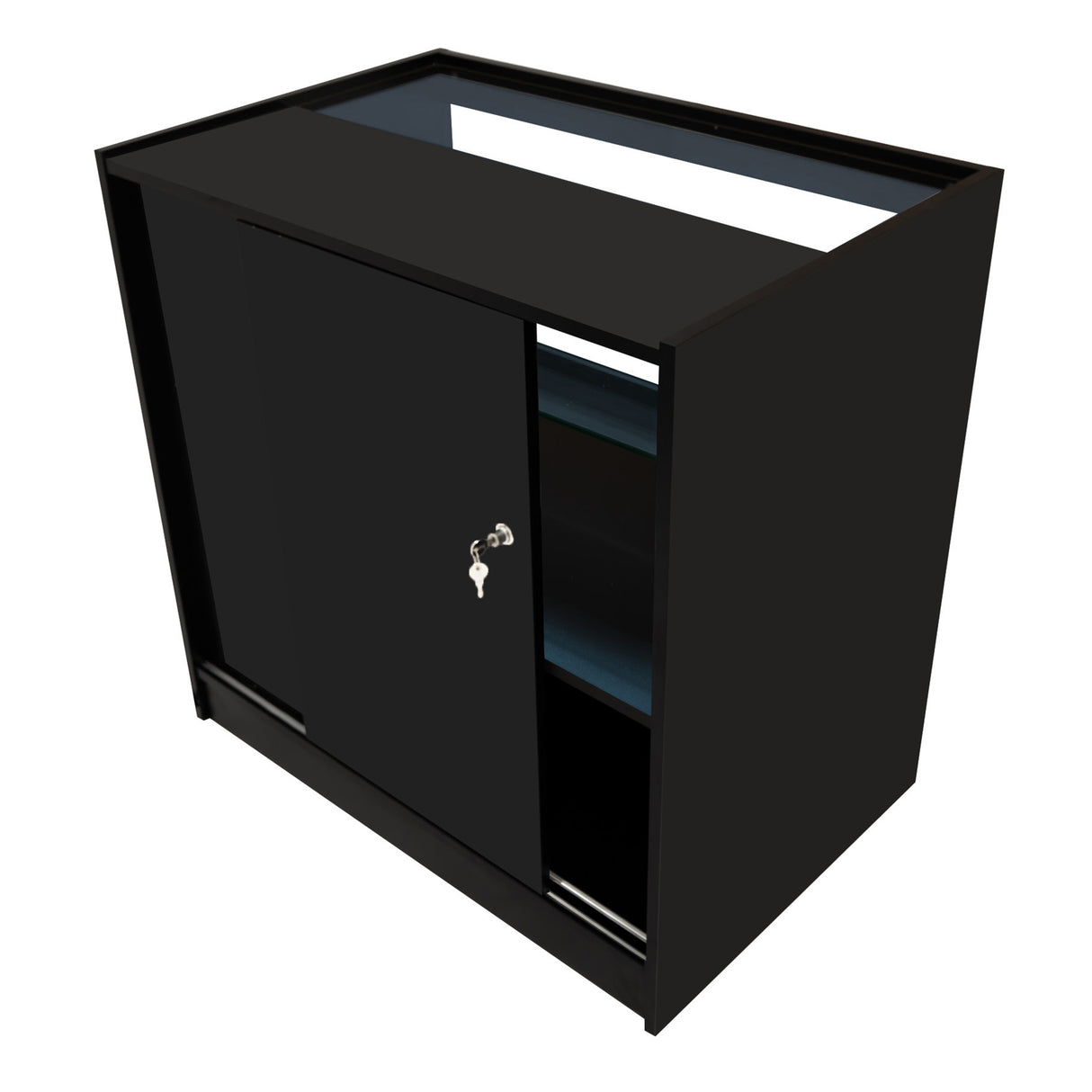 Set Mostradores Comerciales con Luz LED "ECLIPSE" LM60 + 2xC900 + TB60 – Negro