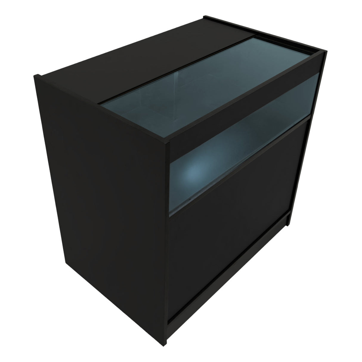 Set Mostradores Comerciales con Luz LED "EUROPA" LM60 + B900 + C900 + TB60 – Negro