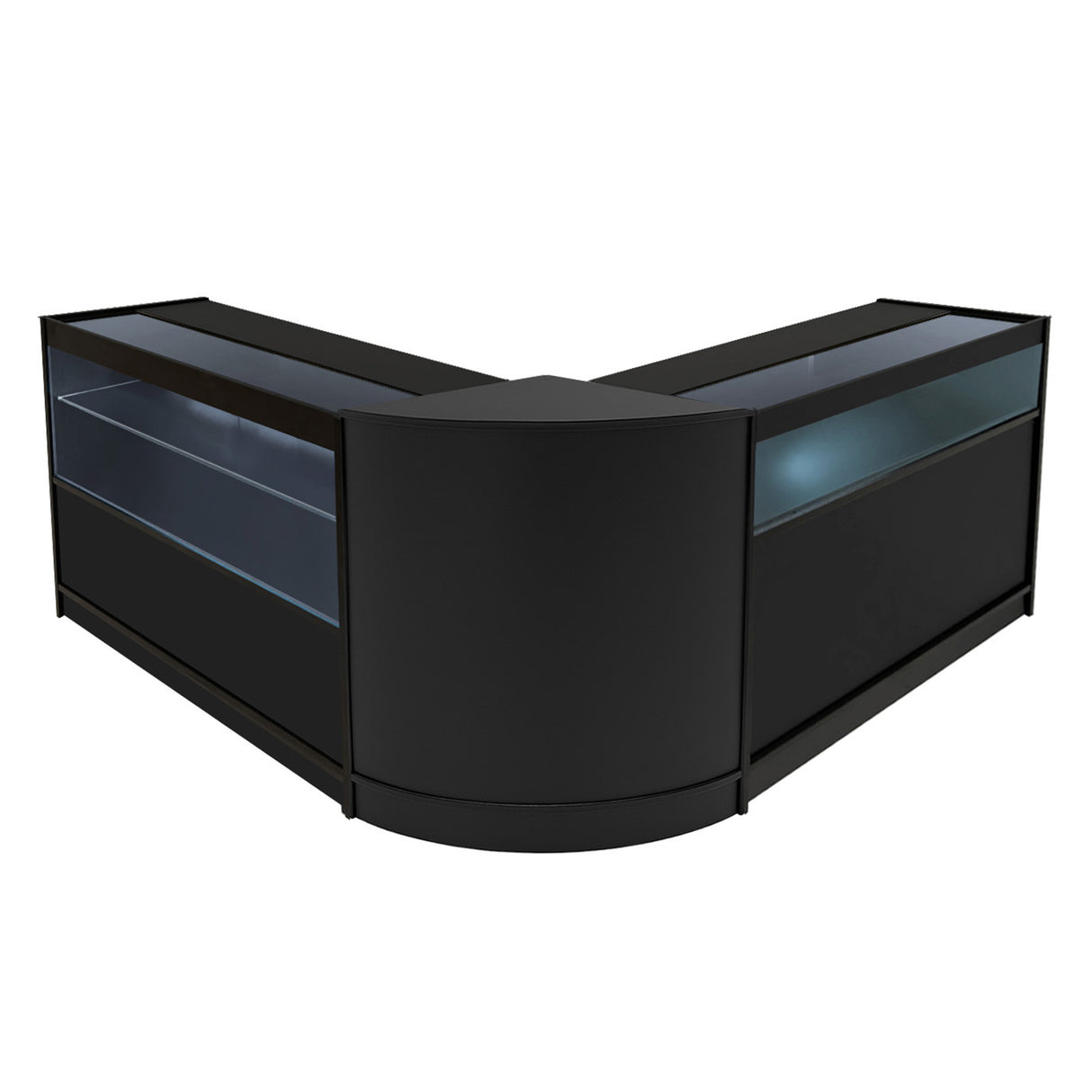 Set Mostradores Comerciales con Luz LED "ADONIS" CM60 + B1200 + C1200 – Negro