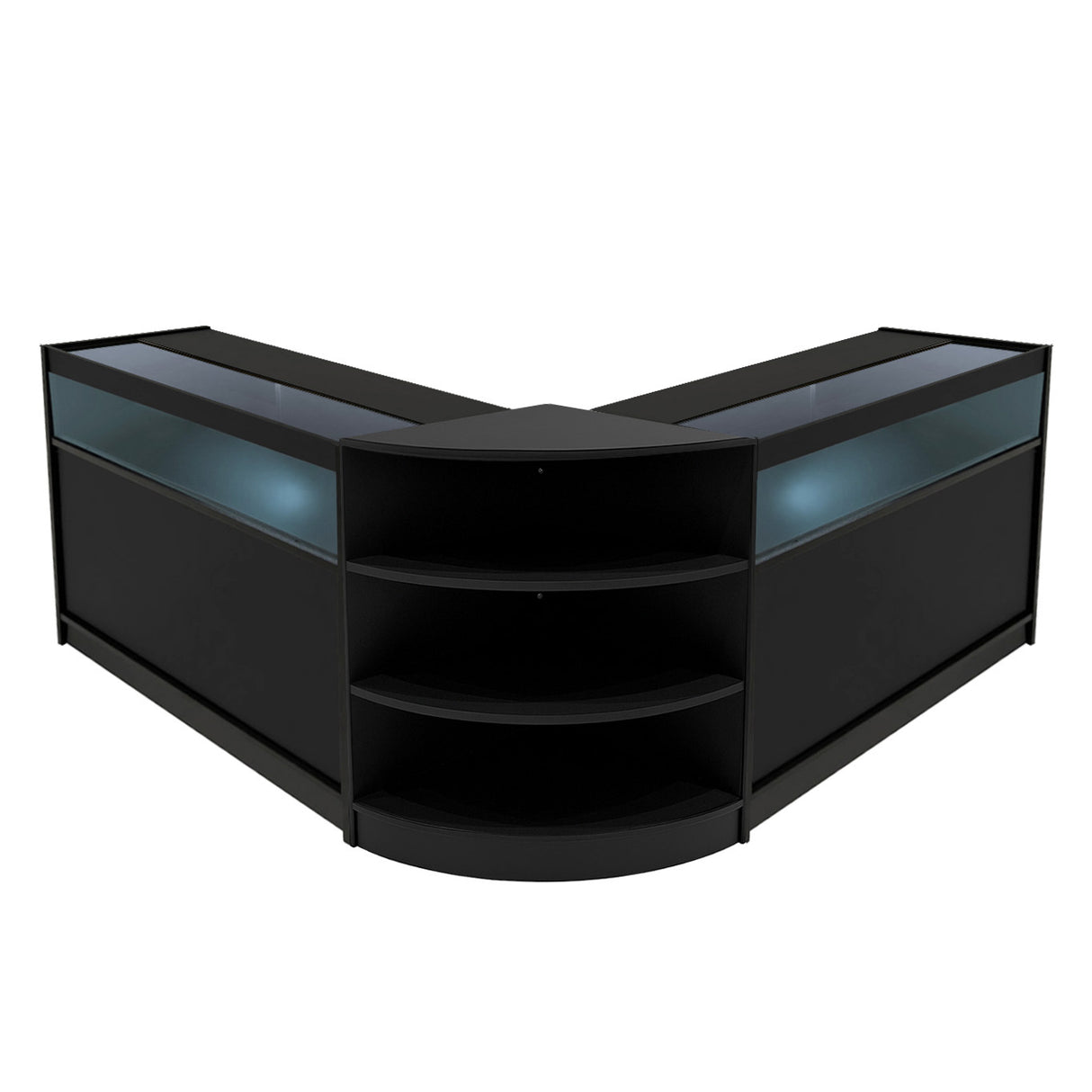 Set Mostradores Comerciales con Luz LED "THESEUS" LM60+ 2x B1200 – Negro