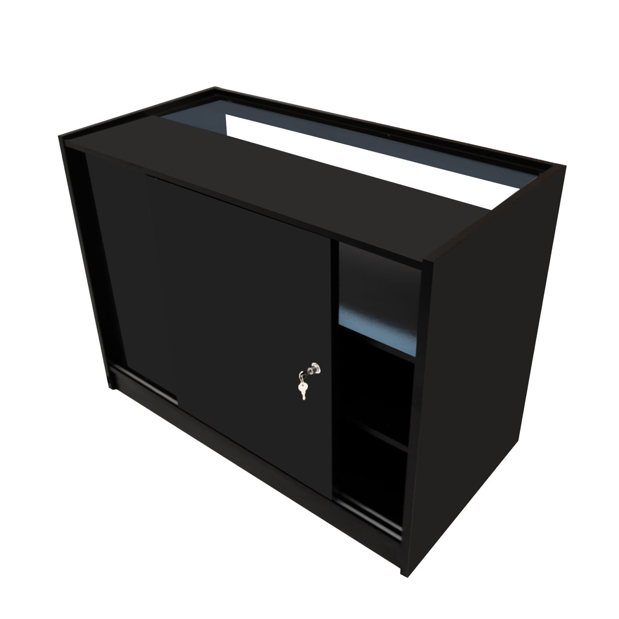 Set Mostradores Comerciales con Luz LED "THESEUS" LM60+ 2x B1200 – Negro