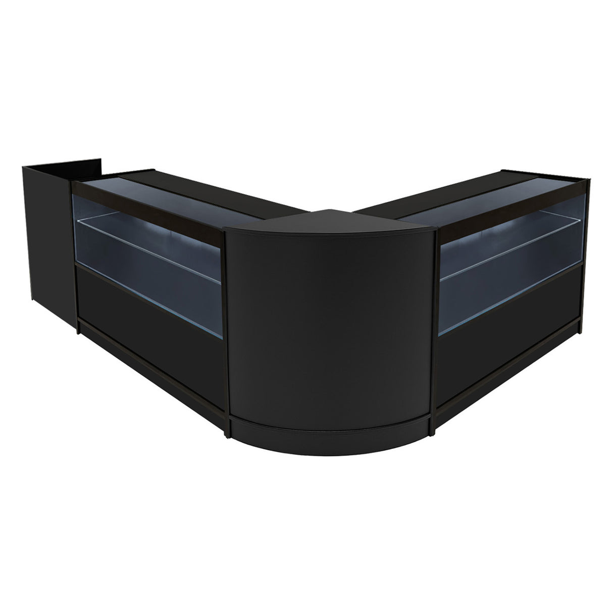 Set Mostradores Comerciales con Luz LED "PHOENIX" CM60 + 2xC1200 + TB60 – Negro