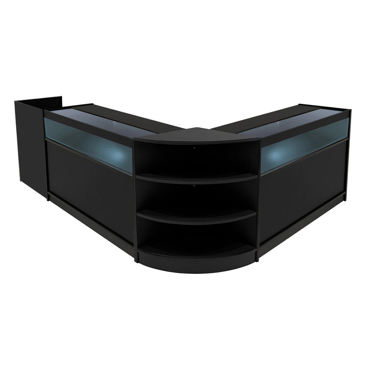 Set Mostradores Comerciales con Luz LED "SAGITTARIUS " LM60 + 2xB1200 + TB60 – Negro