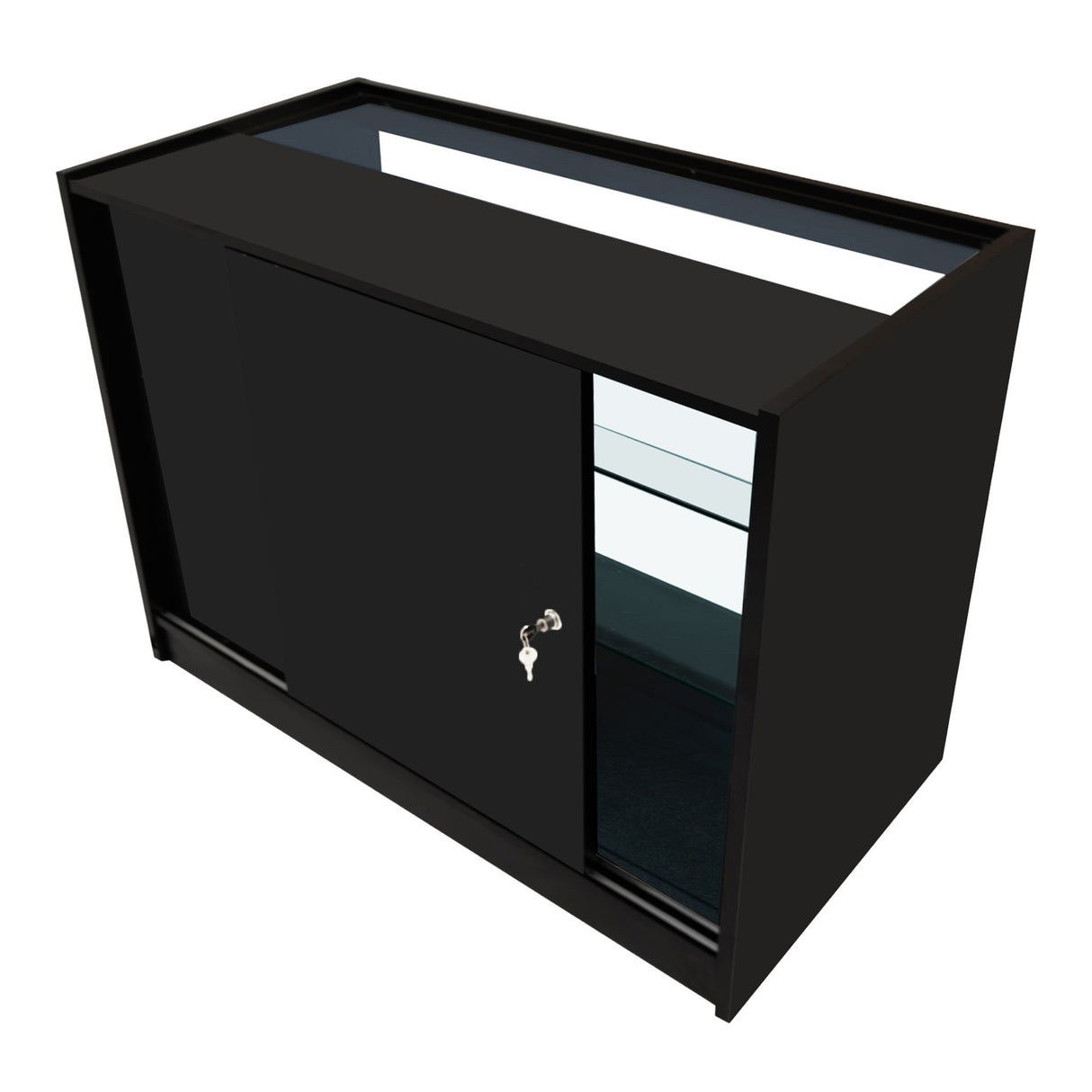 Set Mostradores Comerciales con Luz LED "ASTRO" LM60 + 2x K1200 + TB60 – Negro