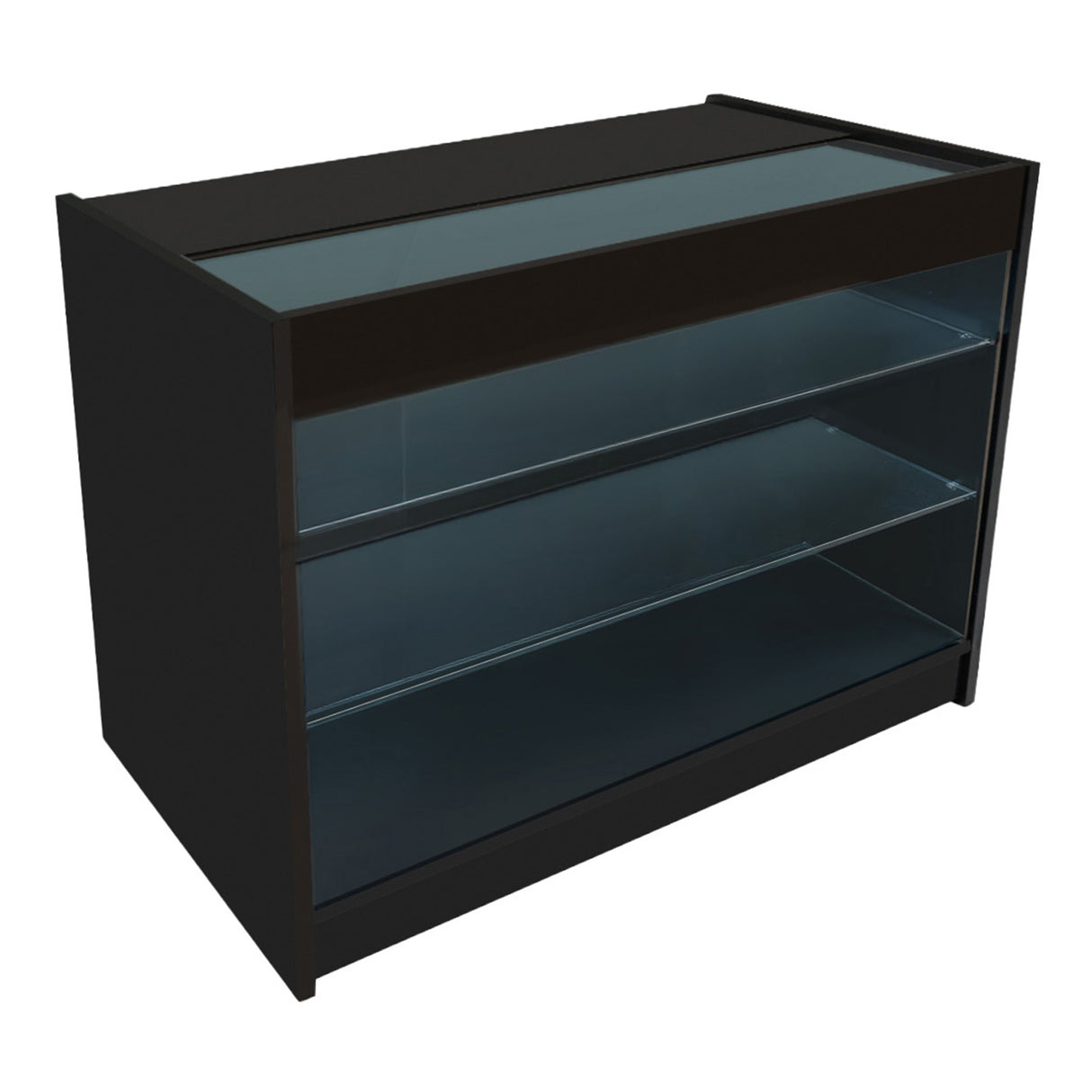 Set Mostradores Comerciales con Luz LED "ASTRO" LM60 + 2xK1500 + TB60 – Negro