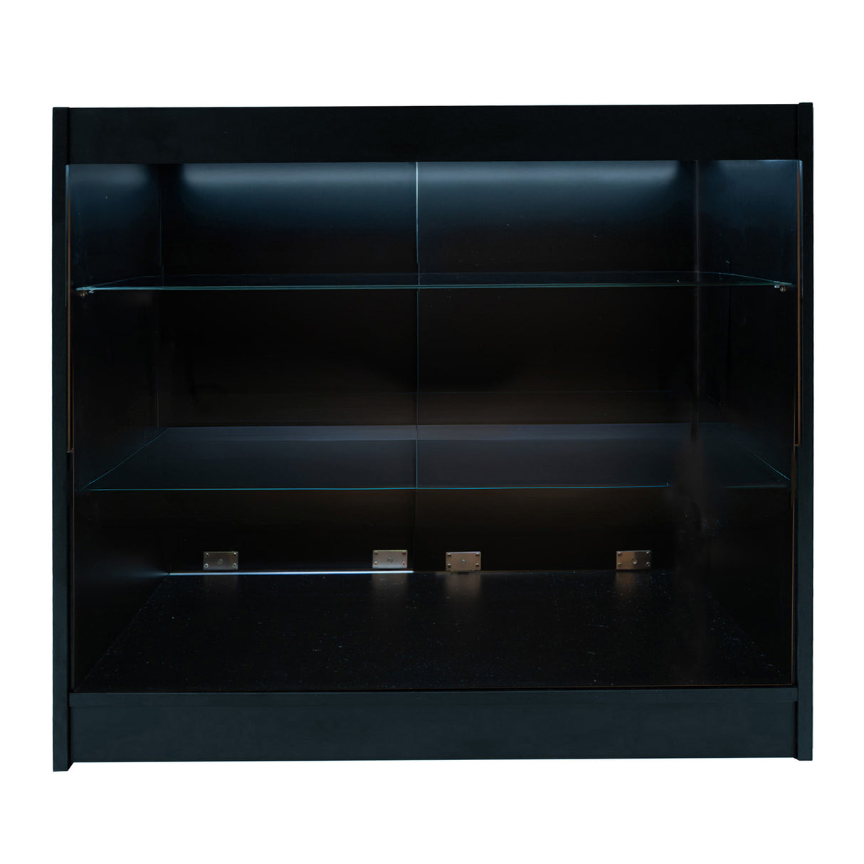 Set Mostradores Comerciales con Luz LED "ASTRO" LM60 + 2xK1500 + TB60 – Negro