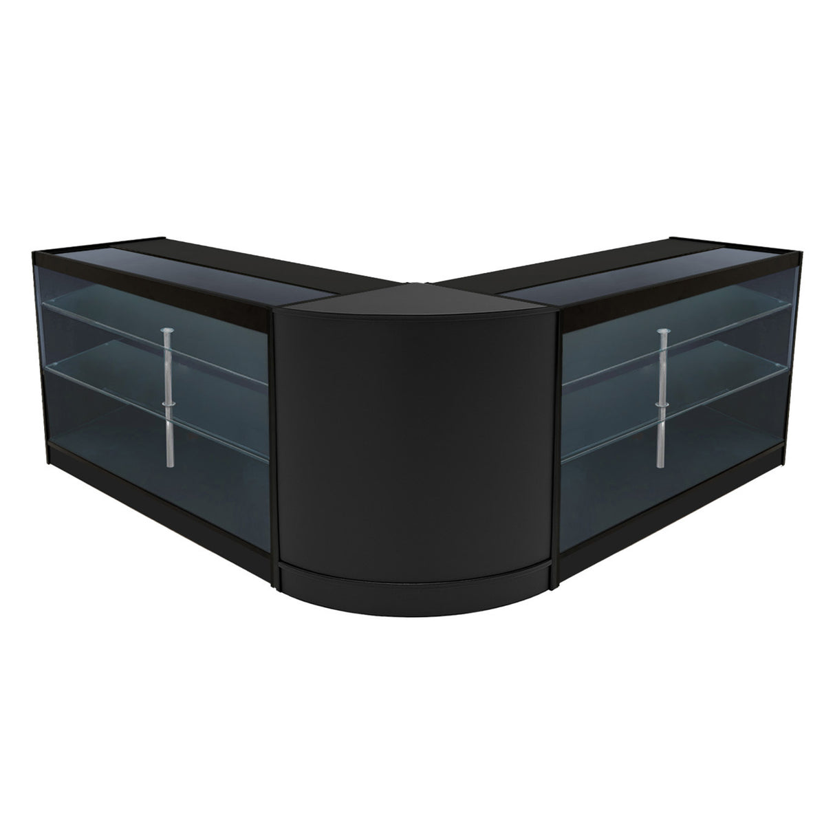 Set Mostradores Comerciales con Luz LED "HELIOS" CM60+ 2x K1500 – Negro