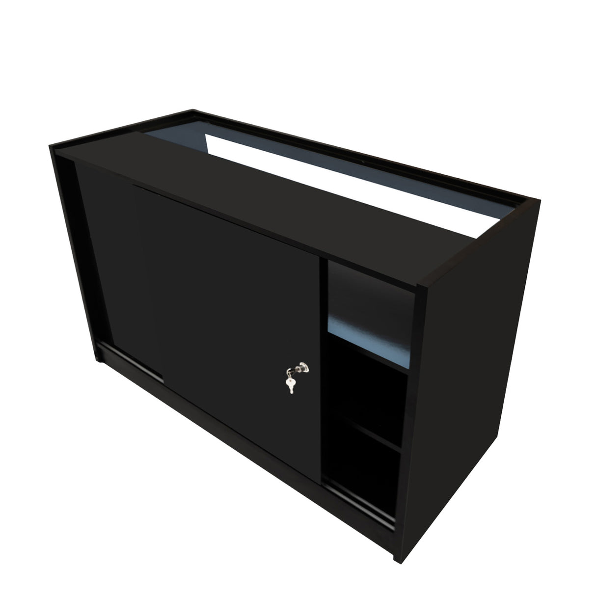 Set Mostradores Comerciales con Luz LED "THESEUS" LM60+ 2x B1500 – Negro