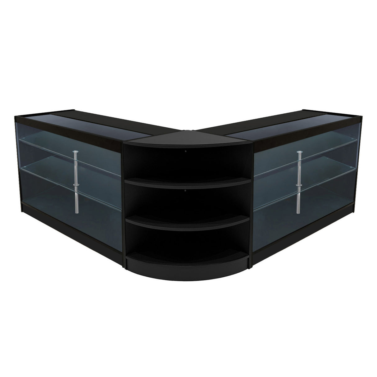 Set Mostradores Comerciales con Luz LED "APOLLO" LM60+ 2x K1500 – Negro