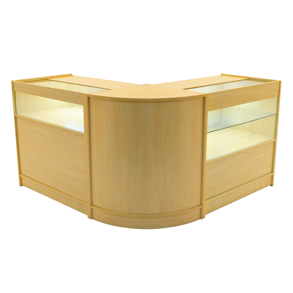 Set Mostradores Comerciales con Luz LED "ADONIS" CM60 + B900 + C900 – Arce