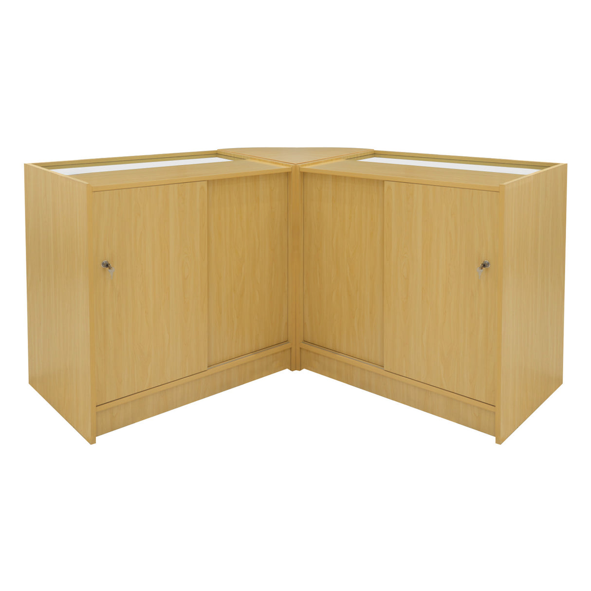 Set Mostradores Comerciales con Luz LED "TRITON" CM60 + K900 + B900 – Arce