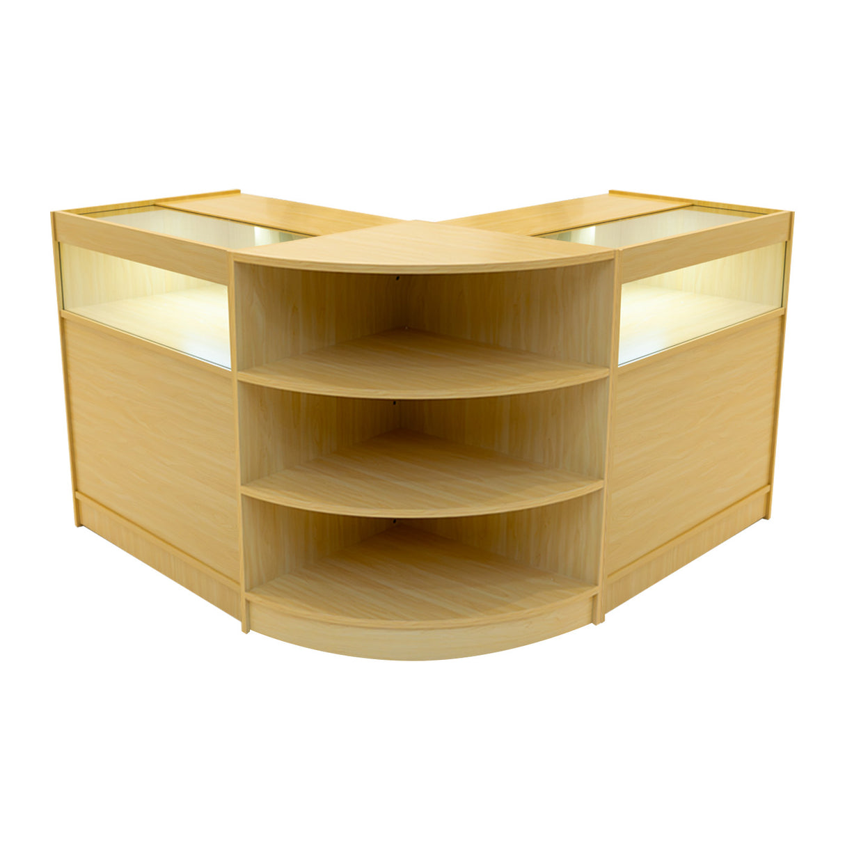 Set Mostradores Comerciales con Luz LED "THESEUS" LM60+ 2x B900 – Arce