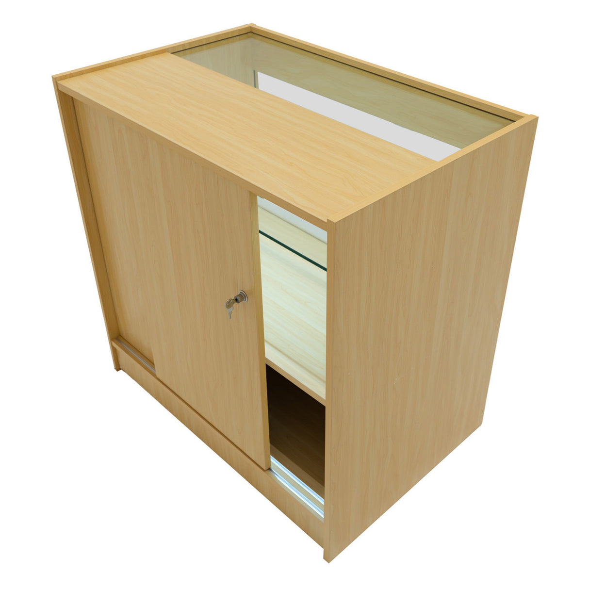 Set Mostradores Comerciales con Luz LED "ANDROMEDA" LM60+ 2x C900 – Arce