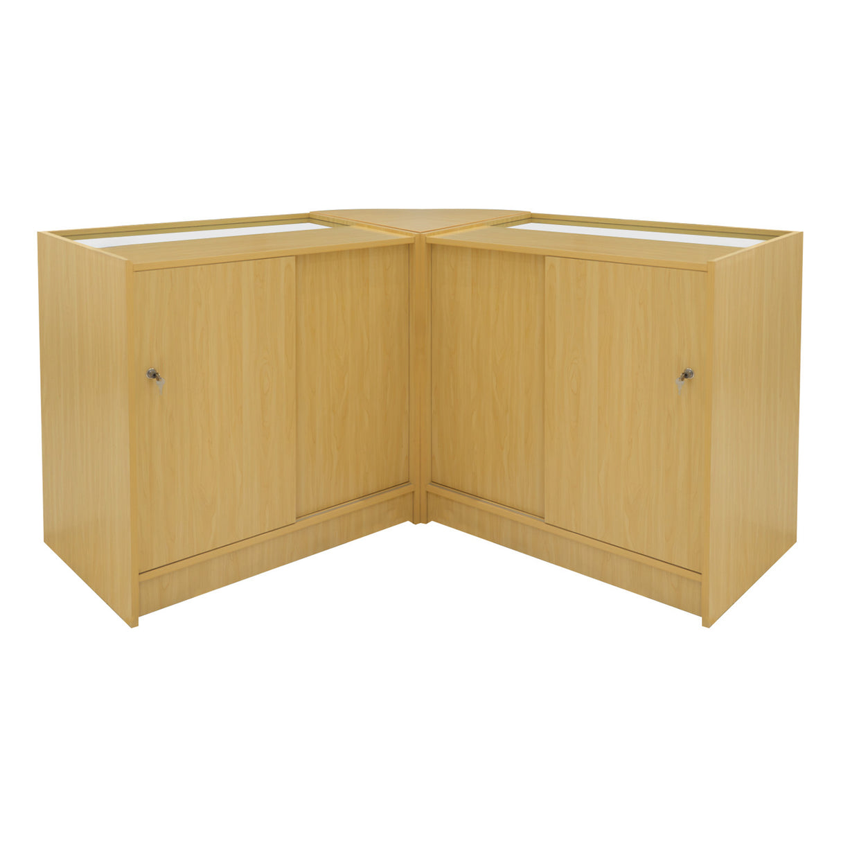 Set Mostradores Comerciales con Luz LED "ANDROMEDA" LM60+ 2x C900 – Arce