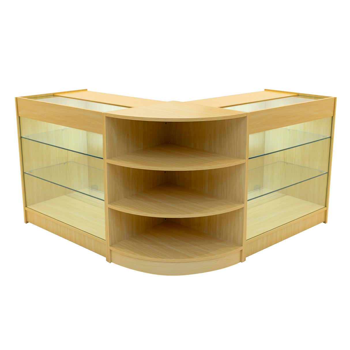 Set Mostradores Comerciales con Luz LED "APOLLO" LM60+ 2x K900 – Arce