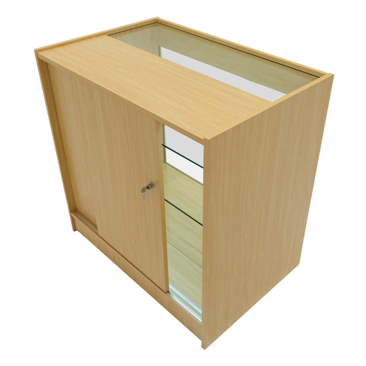 Set Mostradores Comerciales con Luz LED "HARMONIA" LM60 + B900 + C900 – color Arce