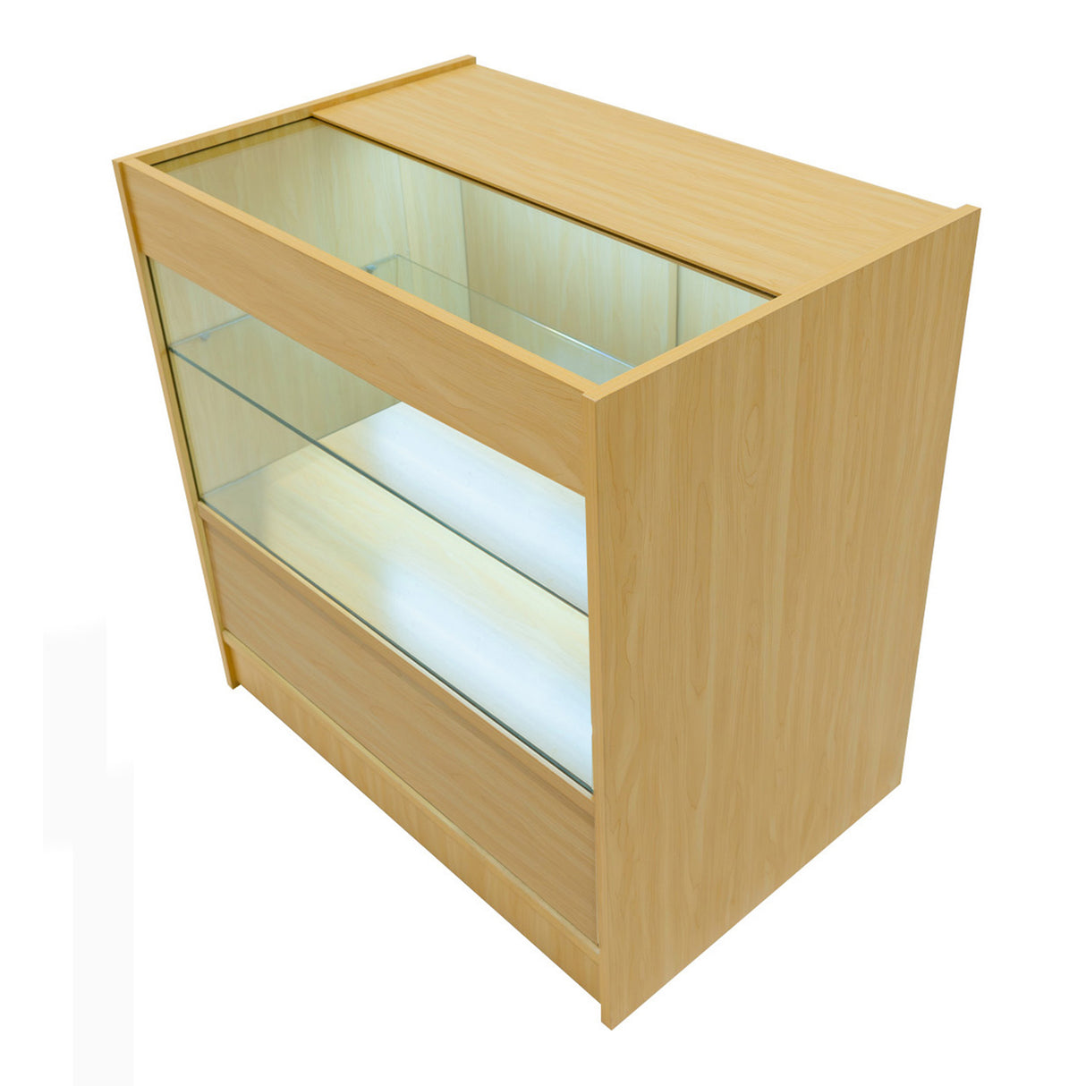 Set Mostradores Comerciales con Luz LED "HARMONIA" LM60 + B900 + C900 – color Arce