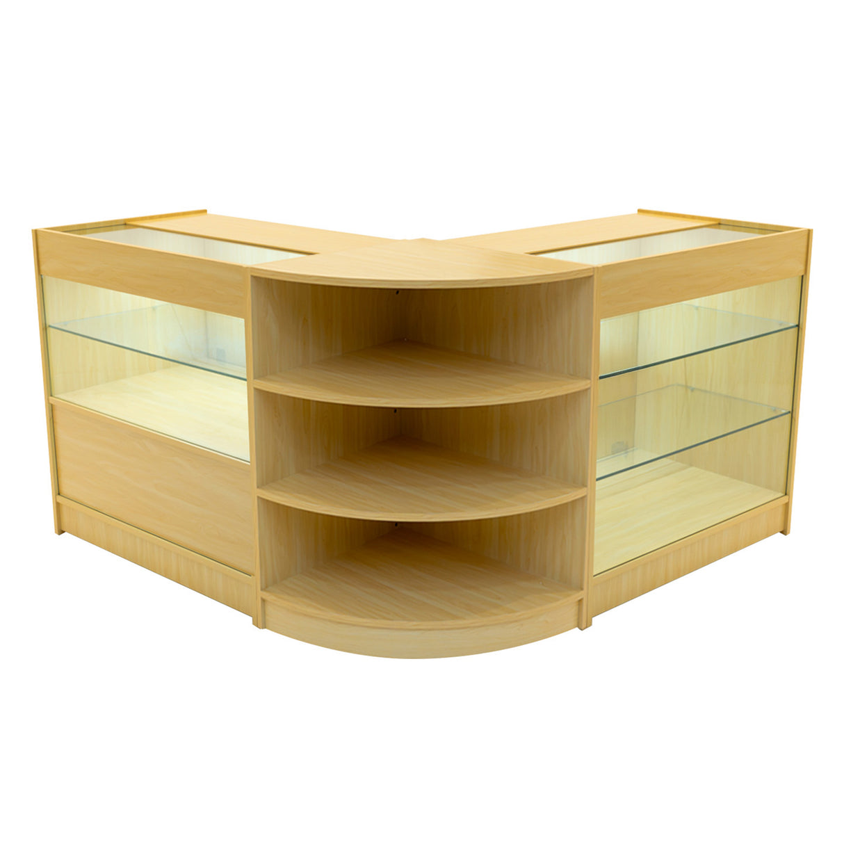 Set Mostradores Comerciales con Luz LED "CALLIOPE" LM60 + K900 + C900 – Arce