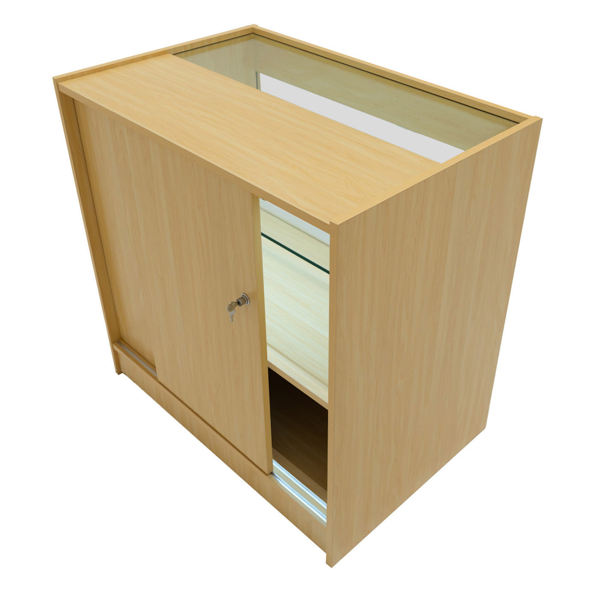 Set Mostradores Comerciales con Luz LED "PHOENIX" CM60 + 2xC900 + TB60 – Arce