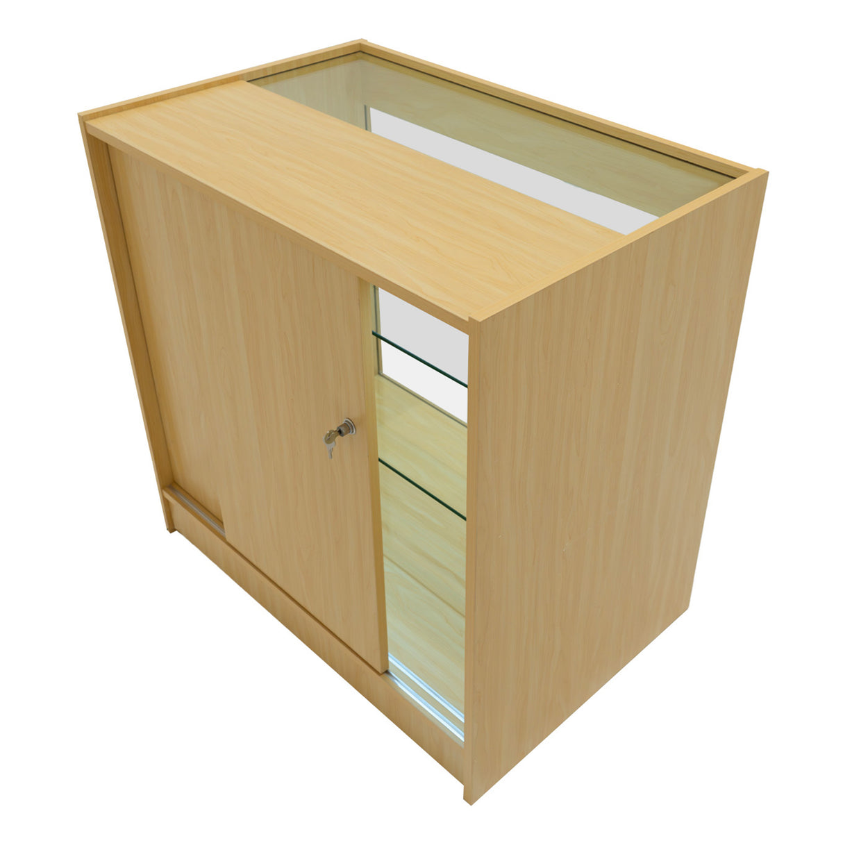 Set Mostradores Comerciales con Luz LED "VEGA" CM60 + K900 + C900 + TB60 – Arce