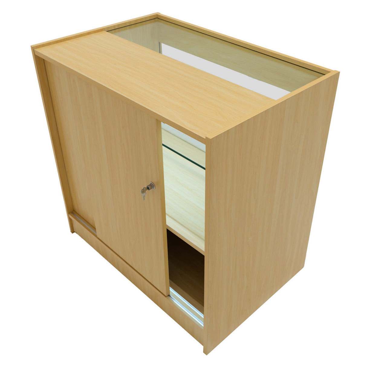 Set Mostradores Comerciales con Luz LED "ECLIPSE" LM60 + 2xC900 + TB60 – Arce