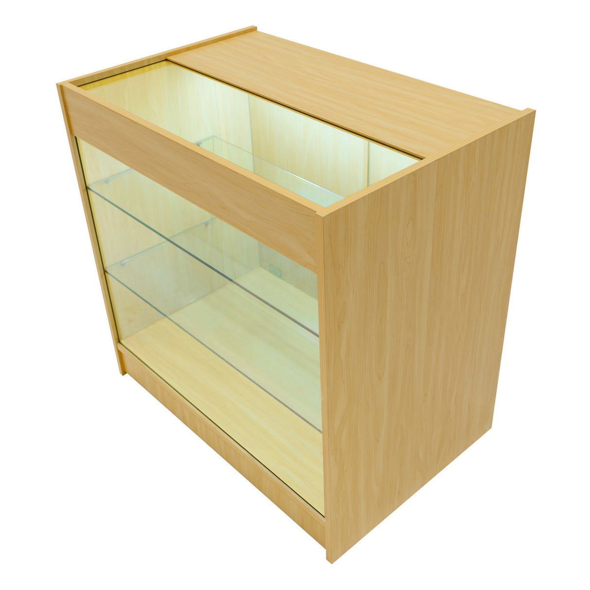 Set Mostradores Comerciales con Luz LED "ASTRO" LM60 + 2xK900 + TB60 – Arce