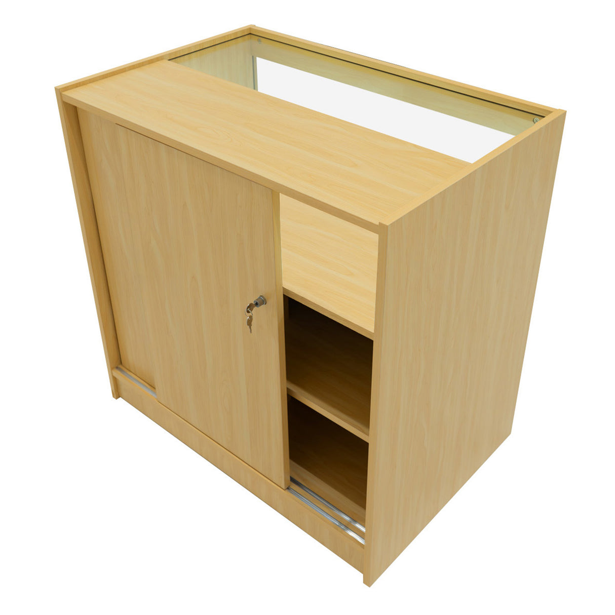 Set Mostradores Comerciales con Luz LED "EUROPA" LM60 + B900 + C900 + TB60 – Arce