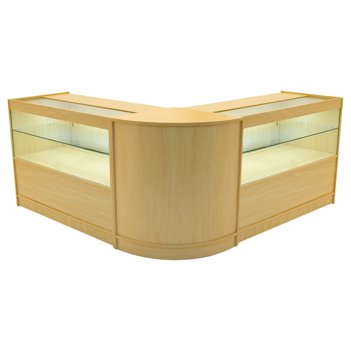 Set Mostradores Comerciales con Luz LED "SELENE" CM60+ 2x C1200 – Arce