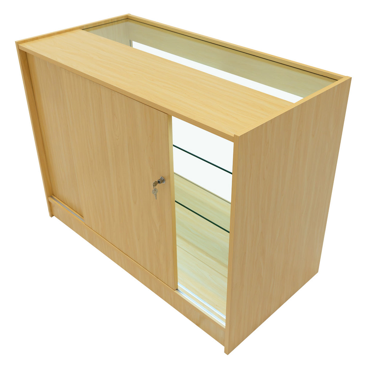 Set Mostradores Comerciales con Luz LED "TRITON" CM60 + K1200 + B1200 – Arce